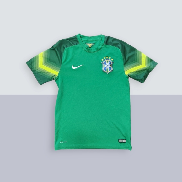 2014 Brazil Goalkeeper Nike jersey - Picture 1 of 8